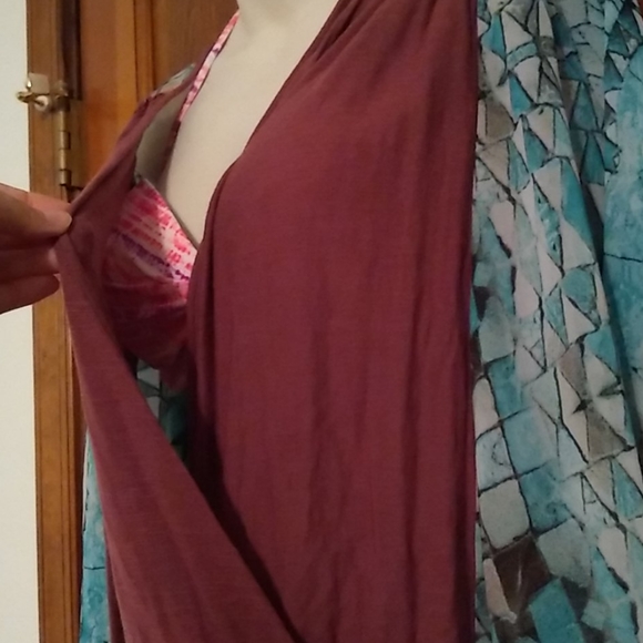 BKE Boutique dolman sleeve wrap top XS - Picture 3 of 16